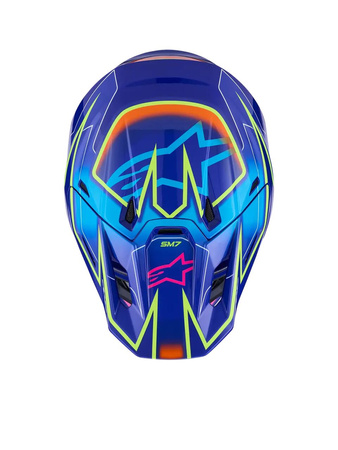 Kask Alpinestars S-M7 Cast blue/yellow/pink
