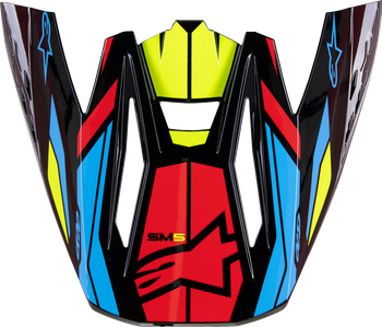 Daszek do kasku Alpinestars SM5 Action 2 black/yel/red