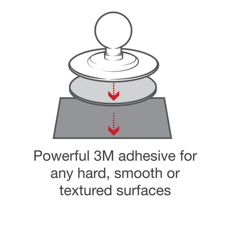 Przylepna elastyczna głowica obrotowa o średnicy 2.5 cala Ram Mounts