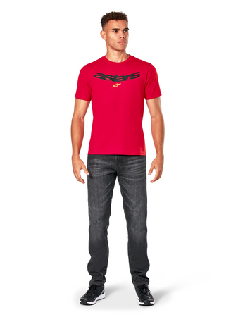 Koszulka T-Shirt Alpinestars Elliptic CSF red