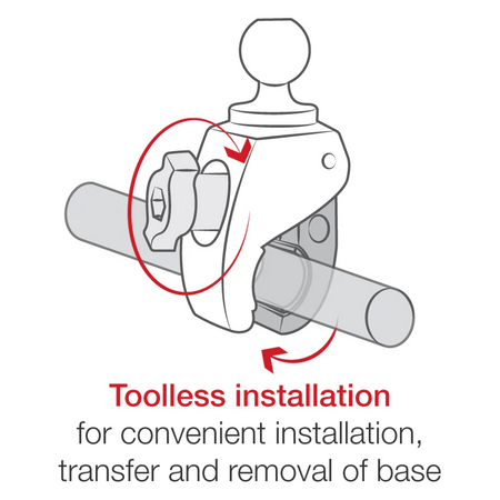 Uchwyt Ram Mount X-Grip na telefon z klamrą montażową i długim ramieniem