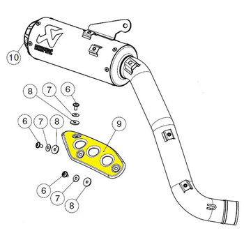 Osłona termiczna wydechu Akrapovic Heat Shields Stal nierdzewna P-HSY7R3