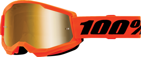 Gogle 100% Strata 2 Junior Neon Orange mirror