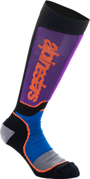 Skarpety Juniorskie Alpinestars MX Plus purple/orange