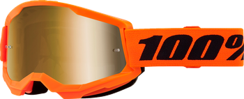 Gogle 100% Strata 2 Neon Orange mirror