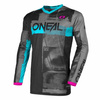 Bluza damska O'Neal Element Roller black/cyan