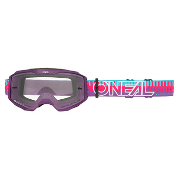 Gogle O'Neal B-10 Stripped pink/purple clear