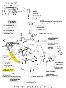 Osłona termiczna tłumika LeoVince Akrapovic 088258012R