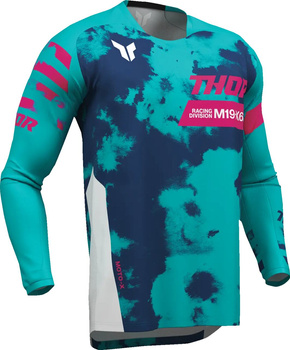 Bluza juniorskie Thor Launchmode Bleach white/aqua