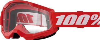 Gogle 100% Strata 2 Junior Red clear