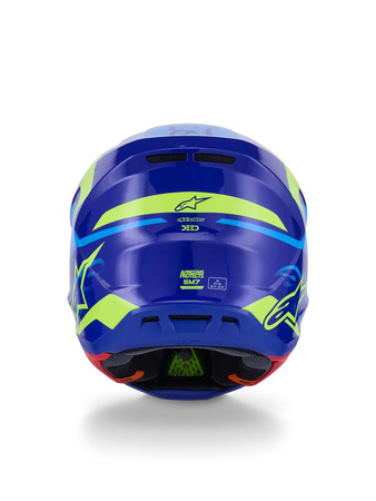 Kask Alpinestars S-M7 Deed blue/yellow