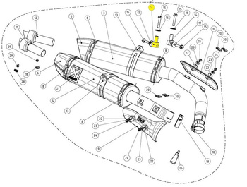 Tulejka dystansowa wydechu Akrapovic P-DR71
