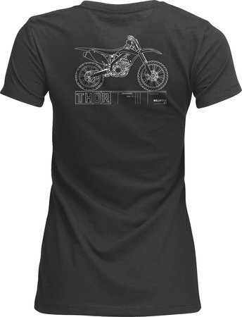 Koszulka damska T-Shirt Thor Blueprint black