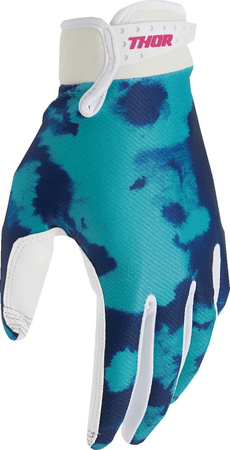 Rękawice Thor Junior Launchmode Bleach white/aqua