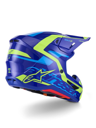 Kask Alpinestars S-M7 Deed blue/yellow