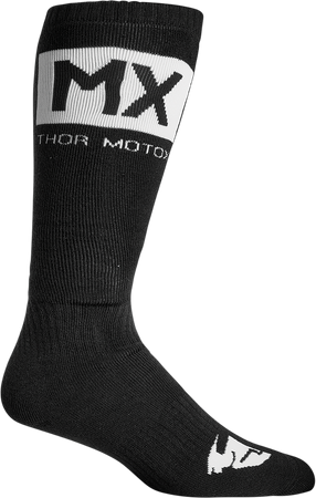 Skarpety Thor Junior MX Solid black/white