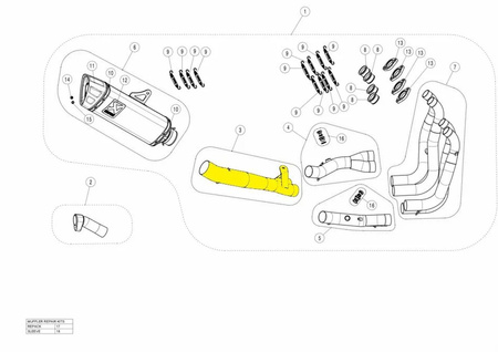 Rura łącząca Akrapovic Suzuki GSX 1300 R