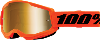 Gogle 100% Strata 2 Junior Neon Orange mirror