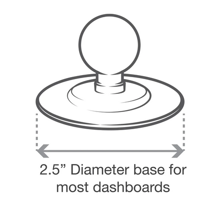Przylepna elastyczna głowica obrotowa o średnicy 2.5 cala Ram Mounts