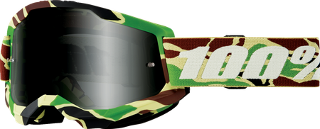 Gogle 100% Strata 2 Sand War Camo smoke