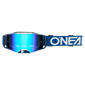 Gogle O'Neal B-55 Cram blue/white radium blue mirror