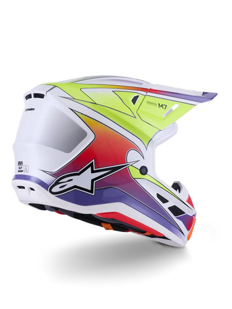 Kask Alpinestars S-M7 Fuse white/yellow/purp