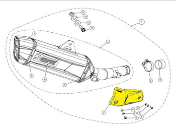Osłona termiczna wydechu Akrapovic Heat Shields Carbon Fiber P-HSY7SO2