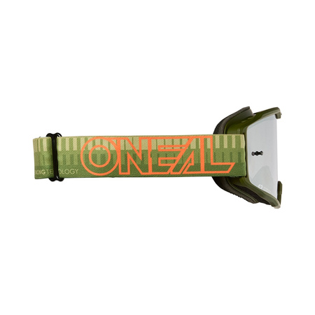Gogle O'Neal B-10 Stripped green/orange mirror