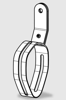 Obejma opaska zaciskowa tłumika Carbon P-MCCZ40X