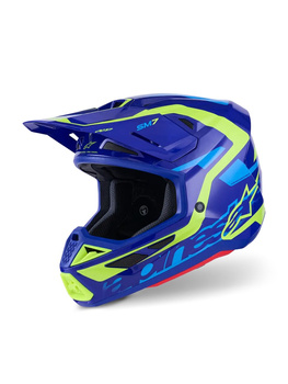 Kask Alpinestars S-M7 Deed blue/yellow