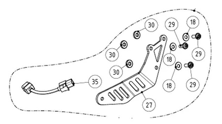 Mocowanie uchwytu tłumika Akrapovic P-HF1624
