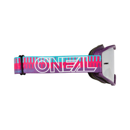 Gogle Juniorskie O'Neal B-10 Striped pink/purple mirror