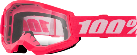 Gogle 100% Strata 2 Junior Pink clear