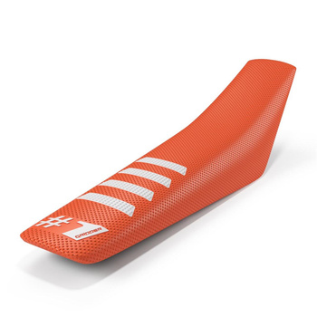Poszycie siedzenia OneGripper Ribbed orange/white
