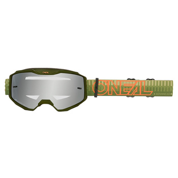 Gogle O'Neal B-10 Stripped green/orange mirror