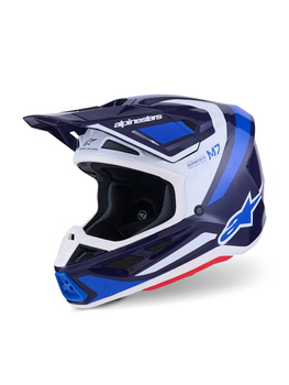 Kask Alpinestars S-M7 Rise blue/white