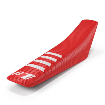 Poszycie siedzenia OneGripper Ribbed red/white