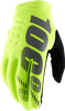 Rękawice 100% Junior Brisker yellow
