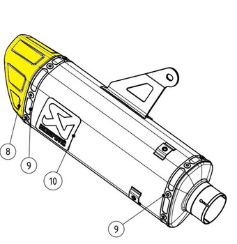 Końcówka wydechu Akrapovic End Cap V-EC398 Titanium