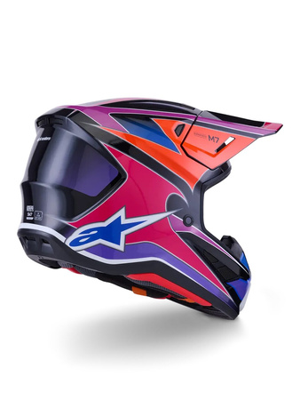 Kask Alpinestars S-M7 Fuse blue/purple/pink