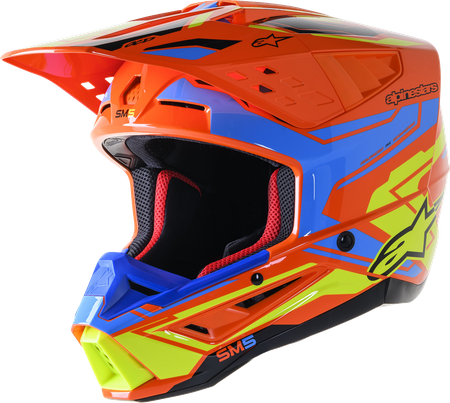 Kask Alpinestars SM5 Supertech M5 Action 2 orange/blue/yel