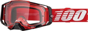 Gogle 100% Armega Red clear