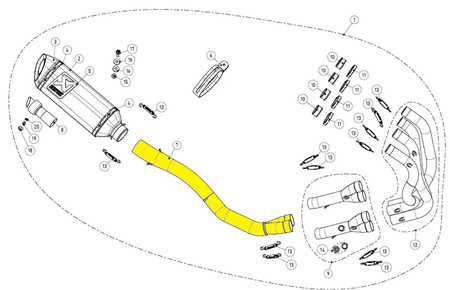Rura łącząca Akrapovic Kawasaki Ninja ZX- 6R