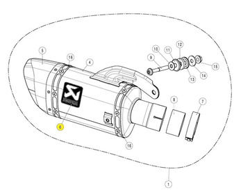 Naklejka na tłumik Akrapovic P-VST18AL