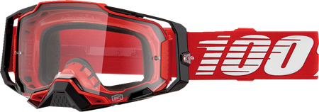Gogle 100% Armega Red clear