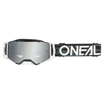 Gogle O'Neal B-33 Ictus black/white silver mirror