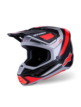 Kask Alpinestars S-M7 Rise black/red/silver