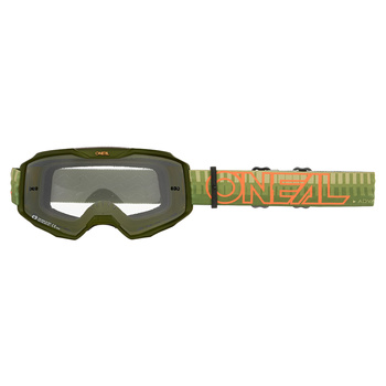 Gogle O'Neal B-10 Stripped green/orange clear