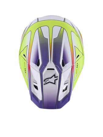 Kask Alpinestars S-M7 Fuse white/yellow/purp