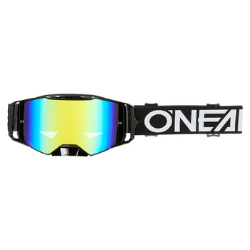Gogle O'Neal B-55 Cram black/white radium gold mirror